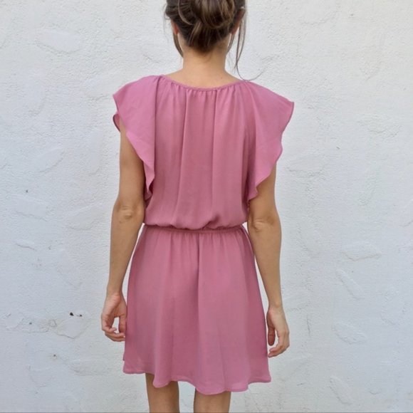 BB Dakota Adrienn Dusty Rose Fit & Flare Dress XS - Picture 3 of 11